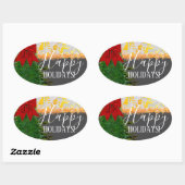 Ovale OVAL FESTIVE HOLIDAY Sticker (Feuille)