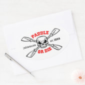 Ovale Paddle ou mourir Yakinmo.com Sticker (Enveloppe)