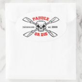 Ovale Paddle ou mourir Yakinmo.com Sticker (Sac)