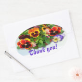 Ovale PANSY DELIGHT ~ Oval Enveloppe Sealer/ Sticker (Enveloppe)