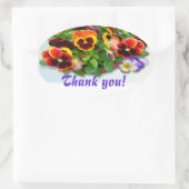 Ovale PANSY DELIGHT ~ Oval Enveloppe Sealer/ Sticker (Sac)