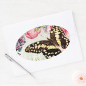 Ovale Papillon de jardin - Sticker (Enveloppe)