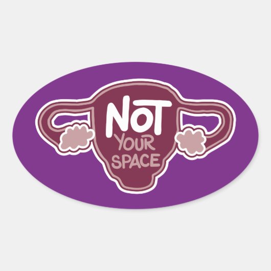 Ovale Pas votre sticker spatial (Devant)