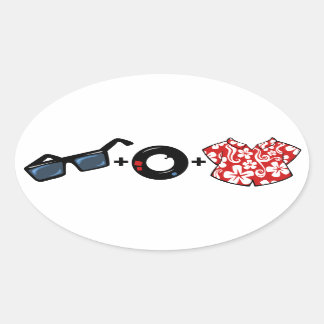 Ovale PB Wiskunde sticker