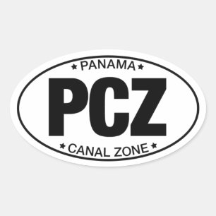 Ovale PCZ - Sticker de la zone du canal de Panama