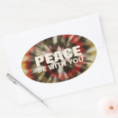 Ovale Peace Be With You Tie Dye 4PC Sticker Pack (Enveloppe)