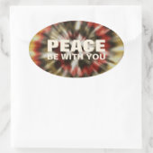Ovale Peace Be With You Tie Dye 4PC Sticker Pack (Sac)