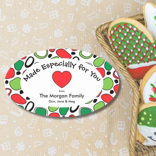 Ovale Personalized Holiday Gift Label - Custom Sticker
