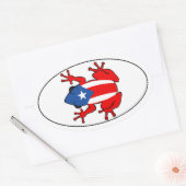 Ovale Porto Rico - Sticker Coqui (Enveloppe)