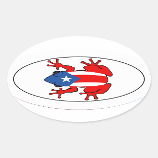 Ovale Porto Rico - Sticker Coqui