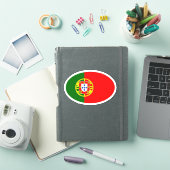 Ovale Portugese vlag van Portugal vinyl auto stick Sticker (iPad Cover)