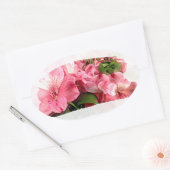 Ovale Pretty Pink Flower Sticker (Enveloppe)