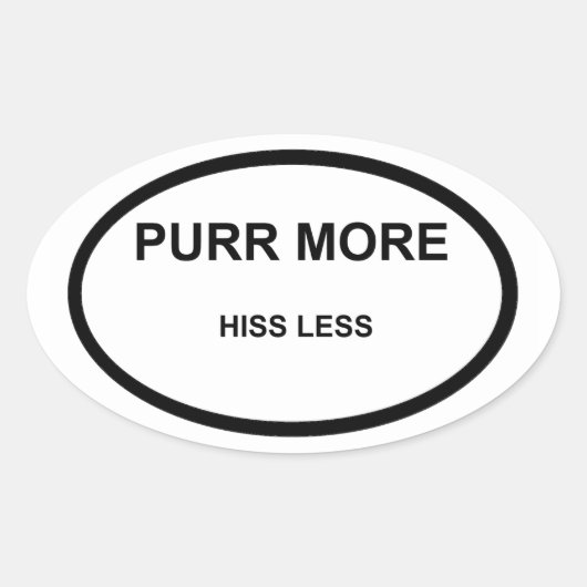 Ovale Purer plus Hiss Moins Sticker (Devant)