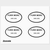 Ovale Purer plus Hiss Moins Sticker (Feuille)