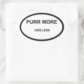 Ovale Purer plus Hiss Moins Sticker (Sac)