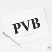 Ovale "PVB" Ponte Vedra plage FL Oval Bumper Sticker (Enveloppe)