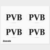 Ovale "PVB" Ponte Vedra plage FL Oval Bumper Sticker (Feuille)