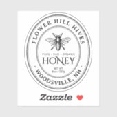 Ovale Queenline Honing Zwart Tekst Helder of Wit Sticker (Vel)