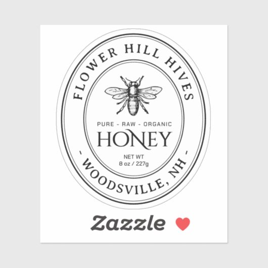 Ovale Queenline Honing Zwart Tekst Helder of Wit Sticker (Vel)