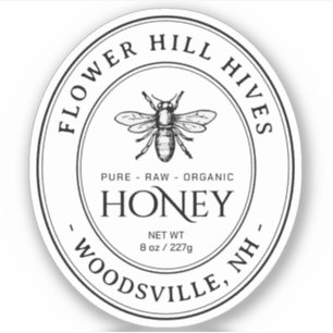 Ovale Queenline Honing Zwart Tekst Helder of Wit Sticker