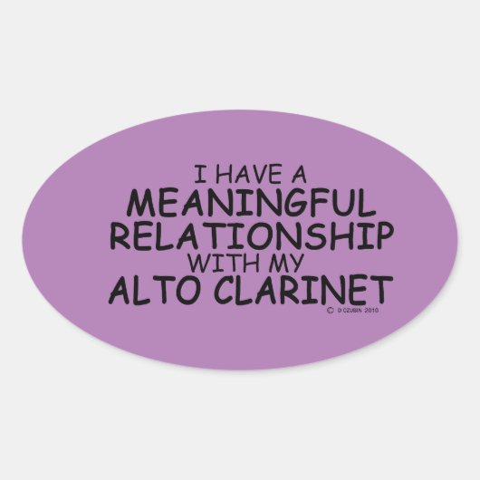 Ovale Relation significative Alto Clarinet Sticker Oval (Devant)