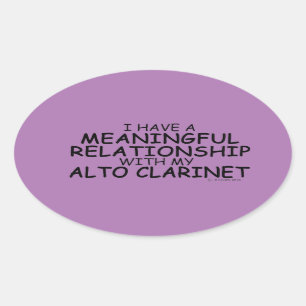 Ovale Relation significative Alto Clarinet Sticker Oval