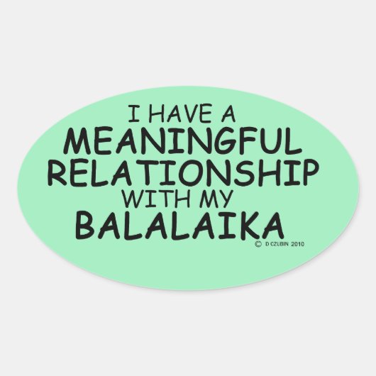 Ovale Relation significative Balalaika Oval Sticker (Devant)
