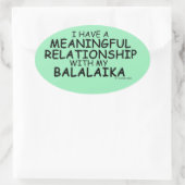 Ovale Relation significative Balalaika Oval Sticker (Sac)