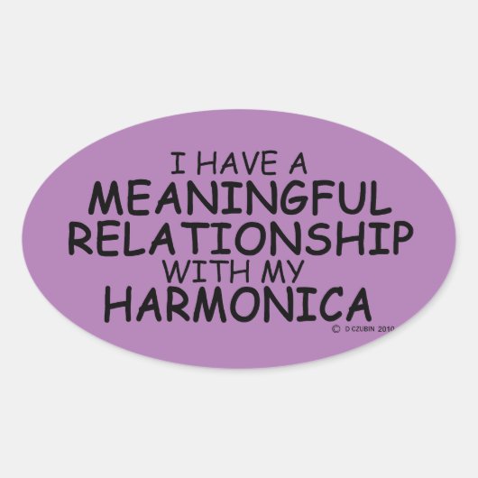 Ovale Relation significative Harmonica Oval Sticker (Devant)