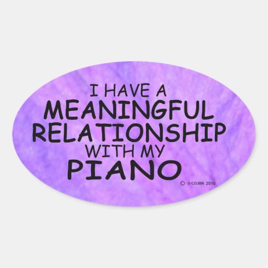 Ovale Relation significative Piano Oval Sticker (Devant)