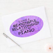 Ovale Relation significative Piano Oval Sticker (Enveloppe)