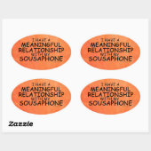 Ovale Relation significative Sousaphone Oval Sticker (Feuille)
