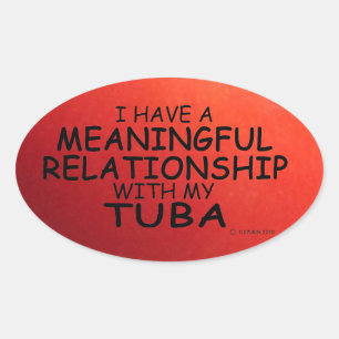 Ovale Relation significative Tuba Oval Sticker