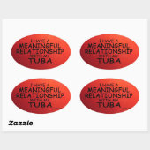 Ovale Relation significative Tuba Oval Sticker (Feuille)