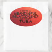 Ovale Relation significative Tuba Oval Sticker (Sac)
