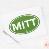 Ovale Romney Ryan Mitt Sticker Oval (Vert) (Enveloppe)