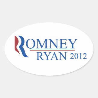 Ovale Romney Ryan Sticker Oval 2012