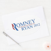 Ovale Romney Ryan Sticker Oval 2012 (Enveloppe)