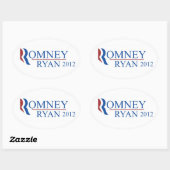 Ovale Romney Ryan Sticker Oval 2012 (Feuille)