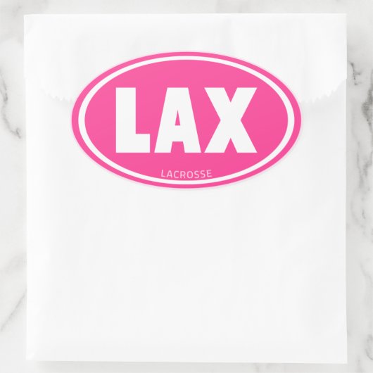 Ovale roze ovale sticker (Tas)