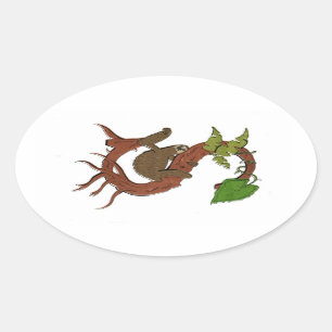 Ovale S est pour Sloth Oval Sticker
