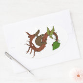 Ovale S est pour Sticker Oval Sloth (Enveloppe)