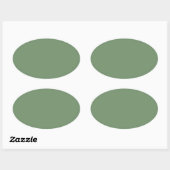 Ovale Sage Green Oval Sticker (Feuille)