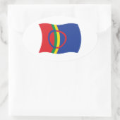 Ovale Sami People Sticker Drapeau (Sac)