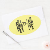 Ovale Saxe Soprano Interdit Sticker Oval (Enveloppe)