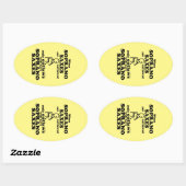 Ovale Saxe Soprano Interdit Sticker Oval (Feuille)