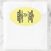 Ovale Saxe Soprano Interdit Sticker Oval (Sac)