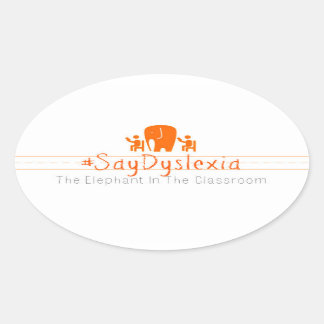 Ovale #SayDyslexia Stickers, Blad van 4 Sticker