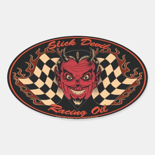 Ovale Slick Devil Motor Oil Sticker (Devant)