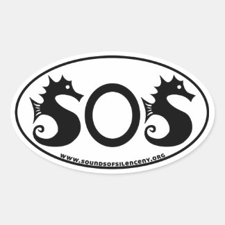 Ovale SOS - Sons de Silence Oval Sticker